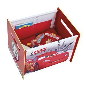 Coffre de rangement Cars - MDF et tissu - 51.5 x 39.5 x 39.5 cm - Rouge