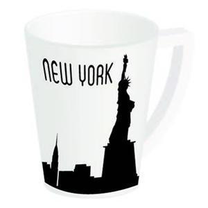 Mug porcelaine City - Porcelaine - 30 cl - Noir et blanc