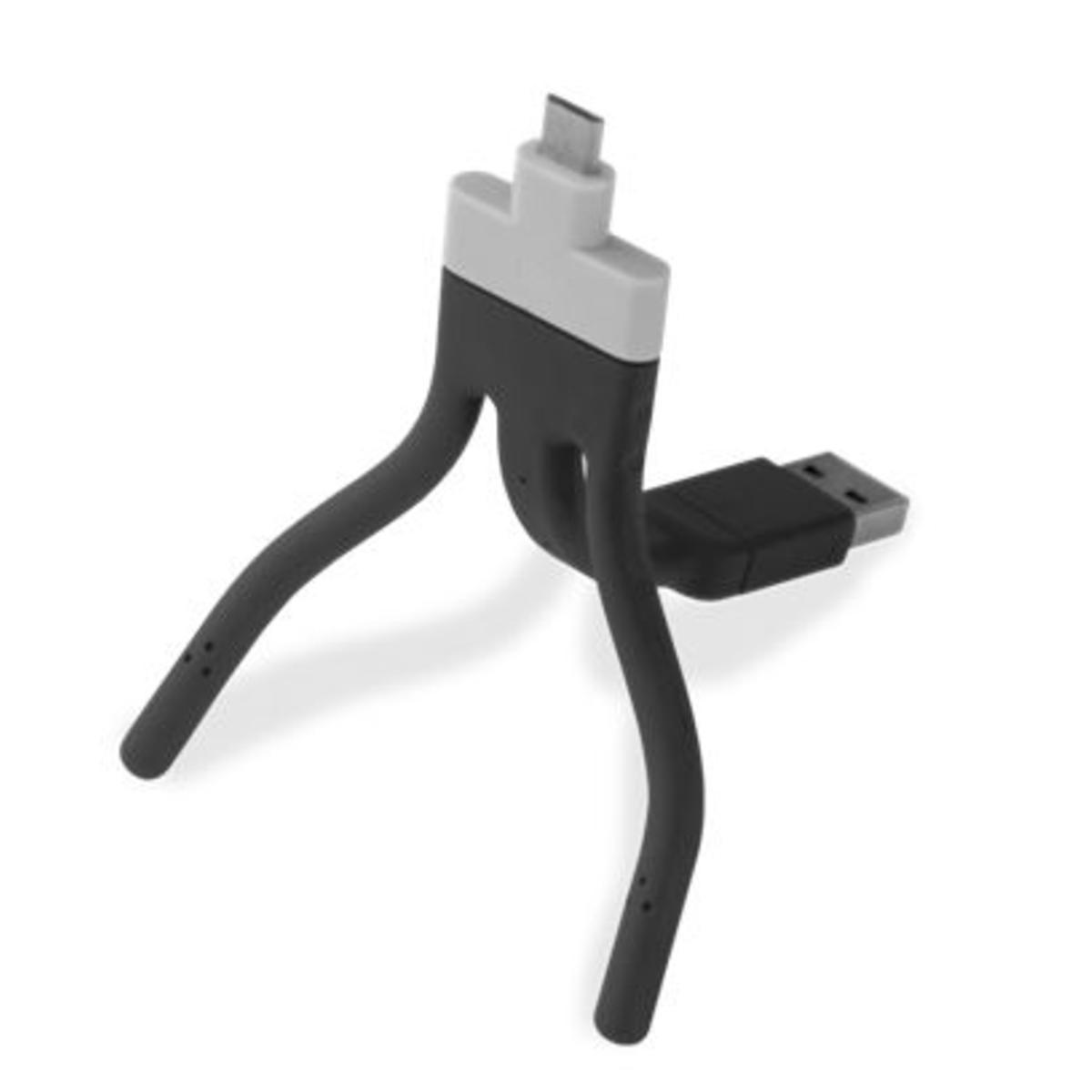 Support et branchement smartphone USB/Micro USB - 107 x 27 x 10.6 mm - Noir