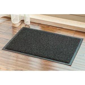 Paillasson - Polyamide et PVC - 40 x 60 cm - Noir et gris