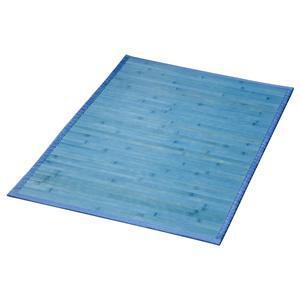 Tapis de salle de bain en bambou - Bambou - 50 x 80 cm - Taupe Vert Bleu