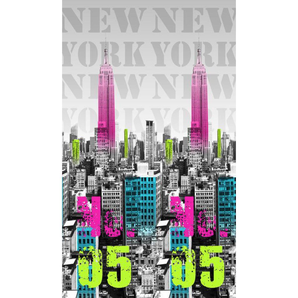 Panneau 8 œillet NYC - 100% polyester - 140 x 260 cm - Multicolore