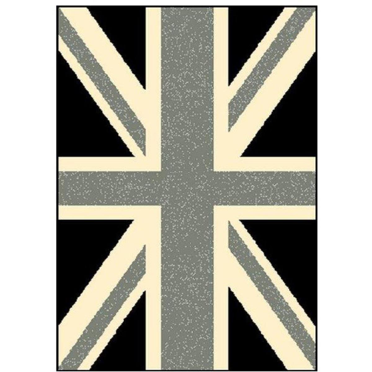 Tapis UK - Polypropylène - 100 x 150 cm - Noir