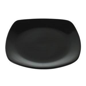 Assiette plate - Grès - 20 x 20 cm - Noir