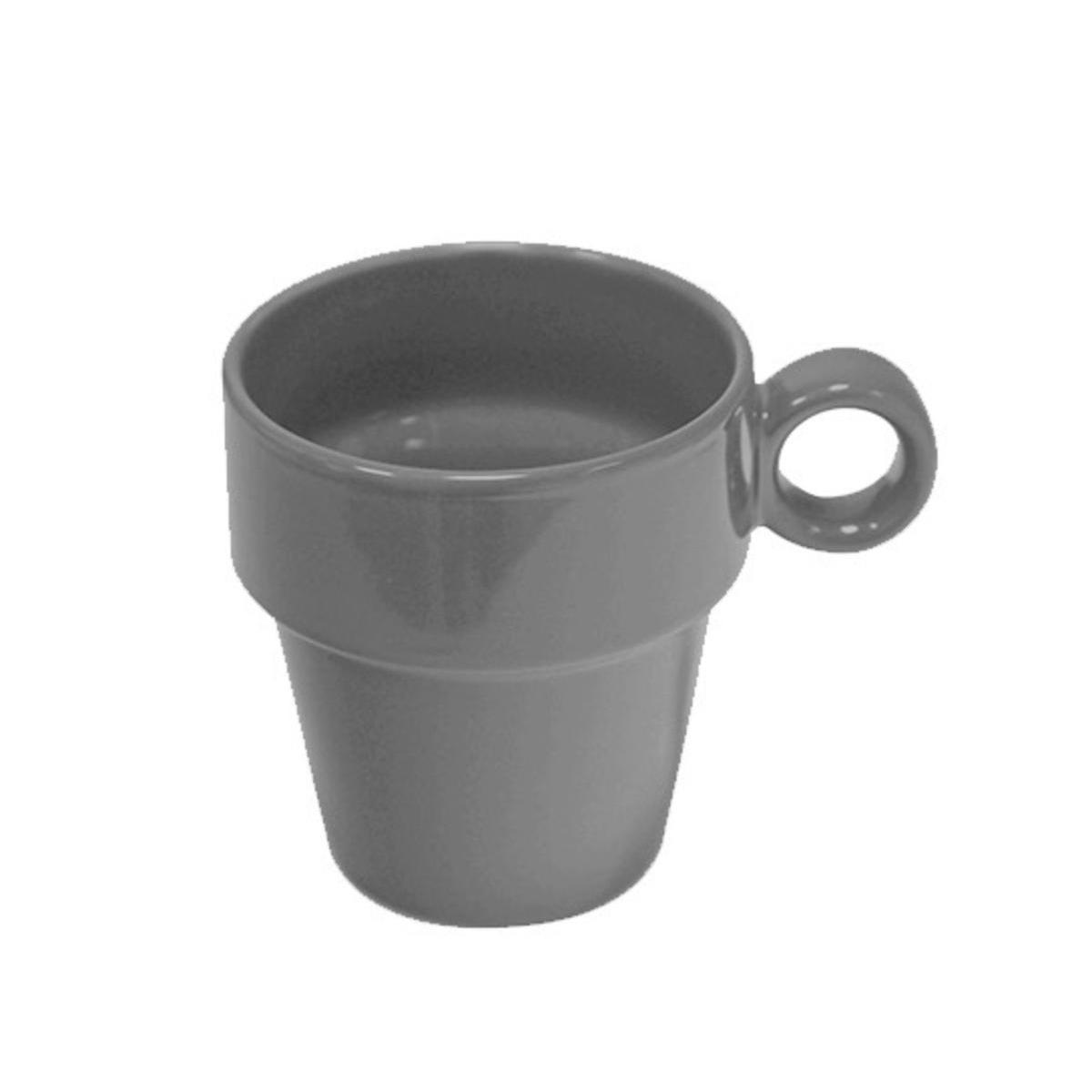 Mug empilable - Grès - 6 cm - Gris