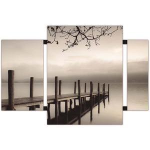 Triptyque ponton - MDF - 50 x 75 cm - Noir et blanc