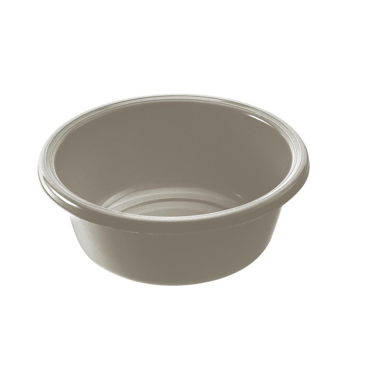 Bassine - Plastique - Diamètre 20 cm - Marron taupe