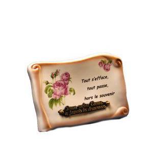 Plaque - Porcelaine - 18 x 25 cm - Multicolore