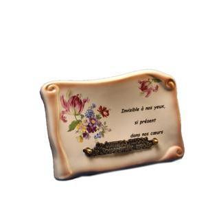 Plaque - Porcelaine - 18 x 25 cm - Multicolore