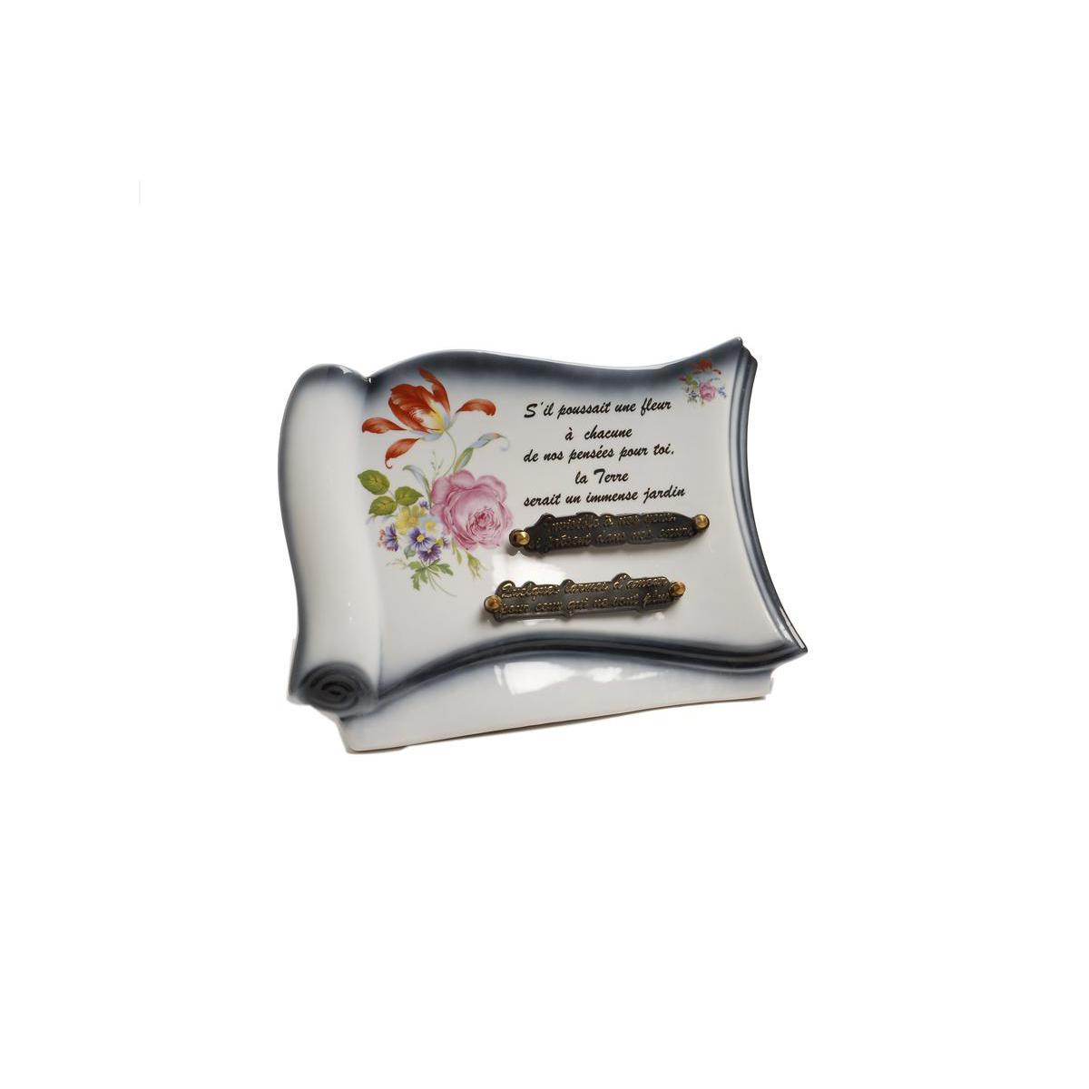 Plaque - Porcelaine - 20 x 15 cm - Multicolore