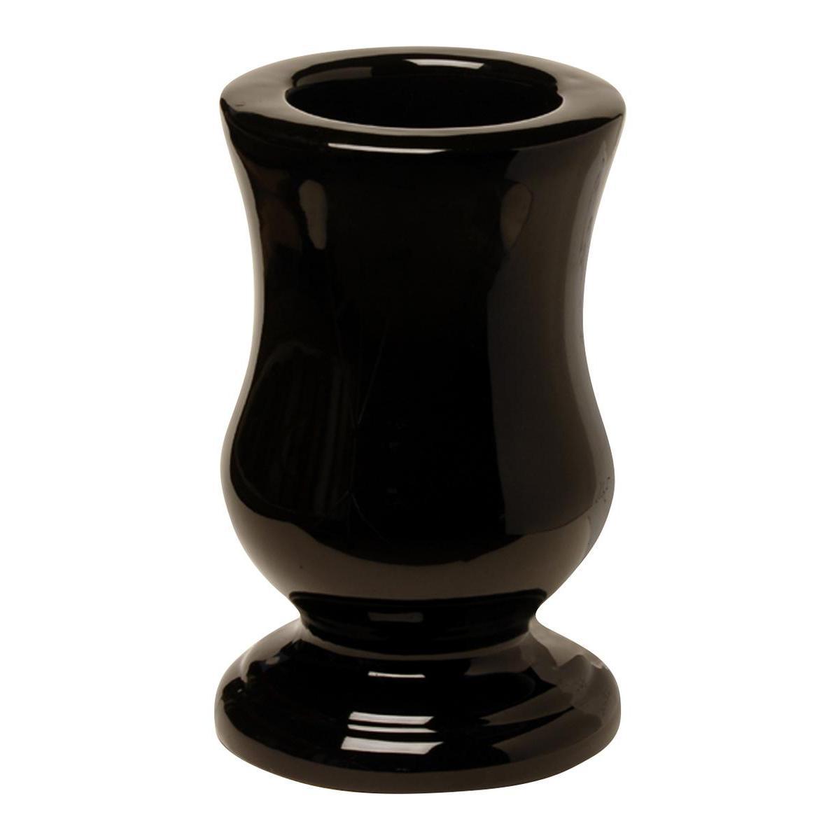 Vase - Porcelaine - D 17 x H 28 cm - Noir