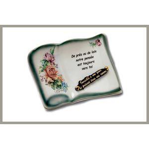 Plaque - Porcelaine - 20 x 15 cm - Multicolore