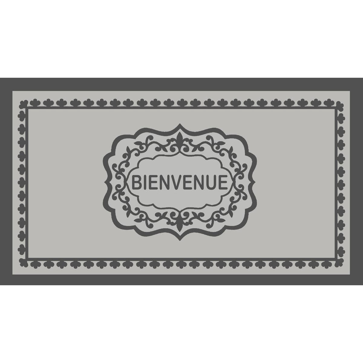 Tapis - Latex et fibre de coco - 40 x 60 cm - Gris