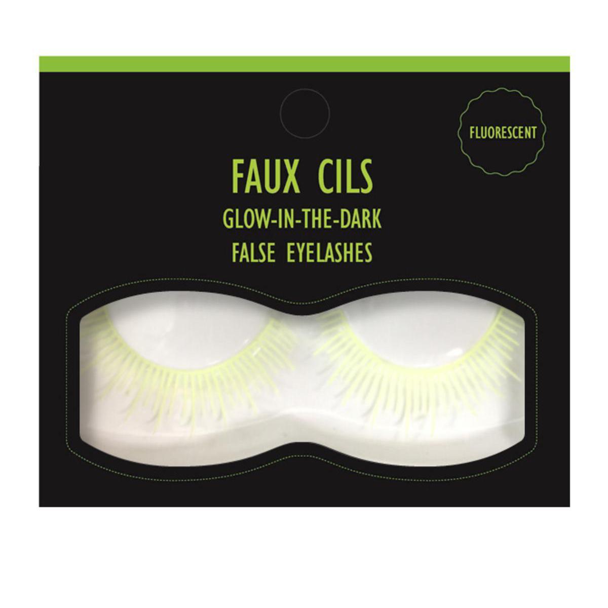 Faux cils fluo en plastique - 11,5 x 12 cm - Multicolore