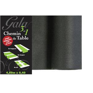 Chemin de table - Intissé - 4,8 m - Noir