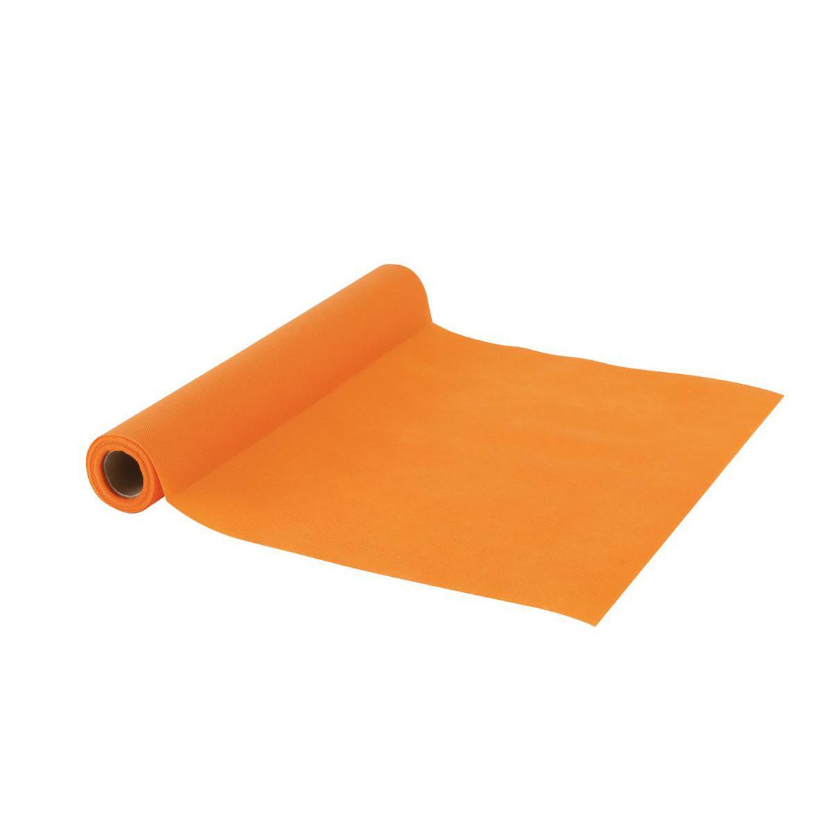 Chemin de table intissé - Papier - 4,8 m - Orange