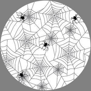 10 assiettes jetables - Carton - D 23 cm - Décor Halloween toile d'araignée