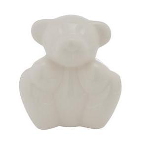 Ourson en porcelaine - 17 x 15 x 20 cm - Blanc