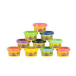 10 Pot de pâte à modeler Playdoh - 5,6 x 5,6 x 24,4 cm - Différents coloris