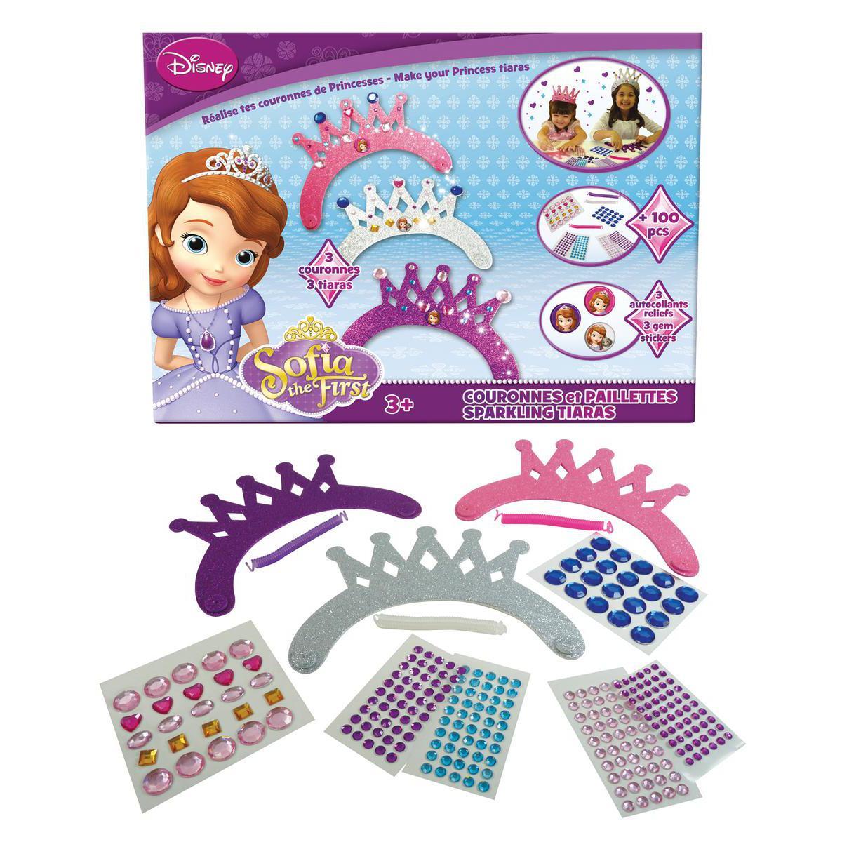 Activité créative Princesse Sofia - Plastique, carton et cire - 33 x 24 x H 4 cm - Multicolore