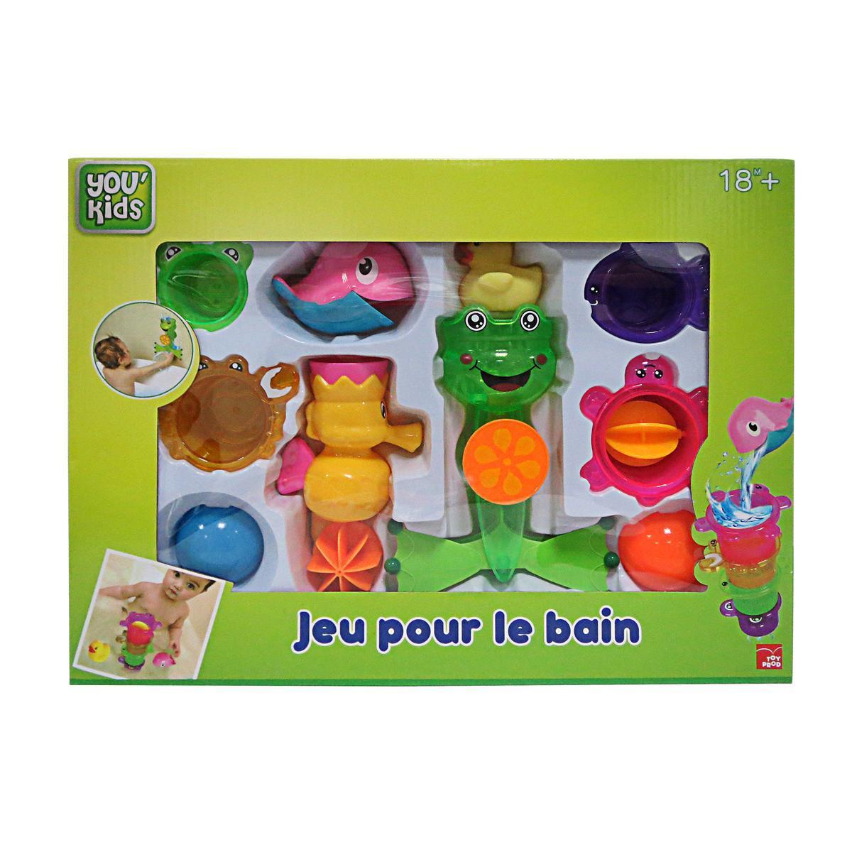 10 jouets pour le bain - Plastique - 42 x 31 x 17 cm - Multicolore