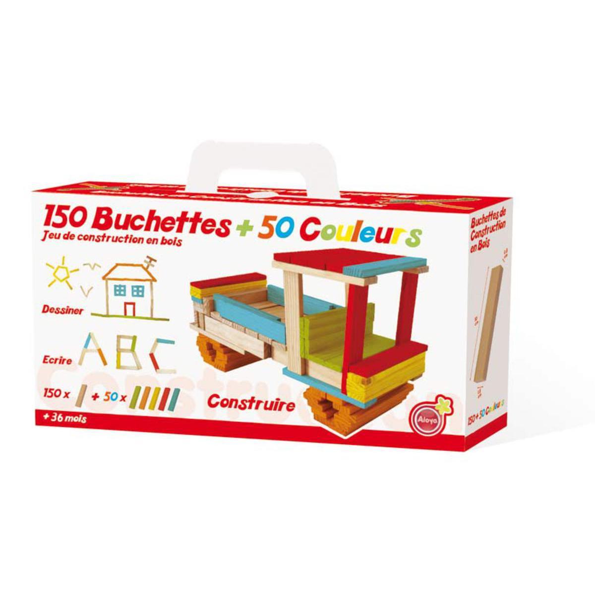 Jeu de construction - Bois - Différentes tailles - Multicolore