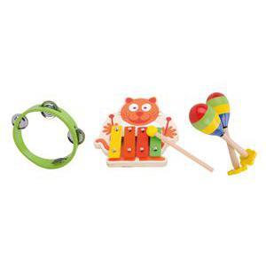 Set musical de 3 jouets - Bois - Multicolore