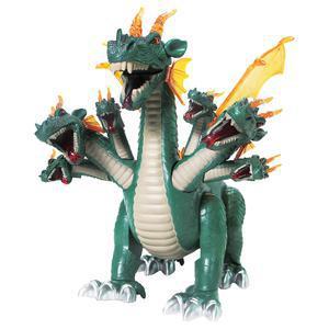 Dragon multi-têtes - Plastique - 32 x 21 x H 27 cm - Différents coloris