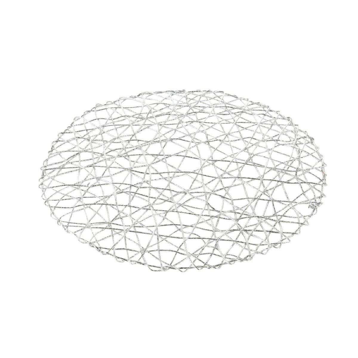 Set de table spirale - Papier - Diamètre 38 cm - Argent