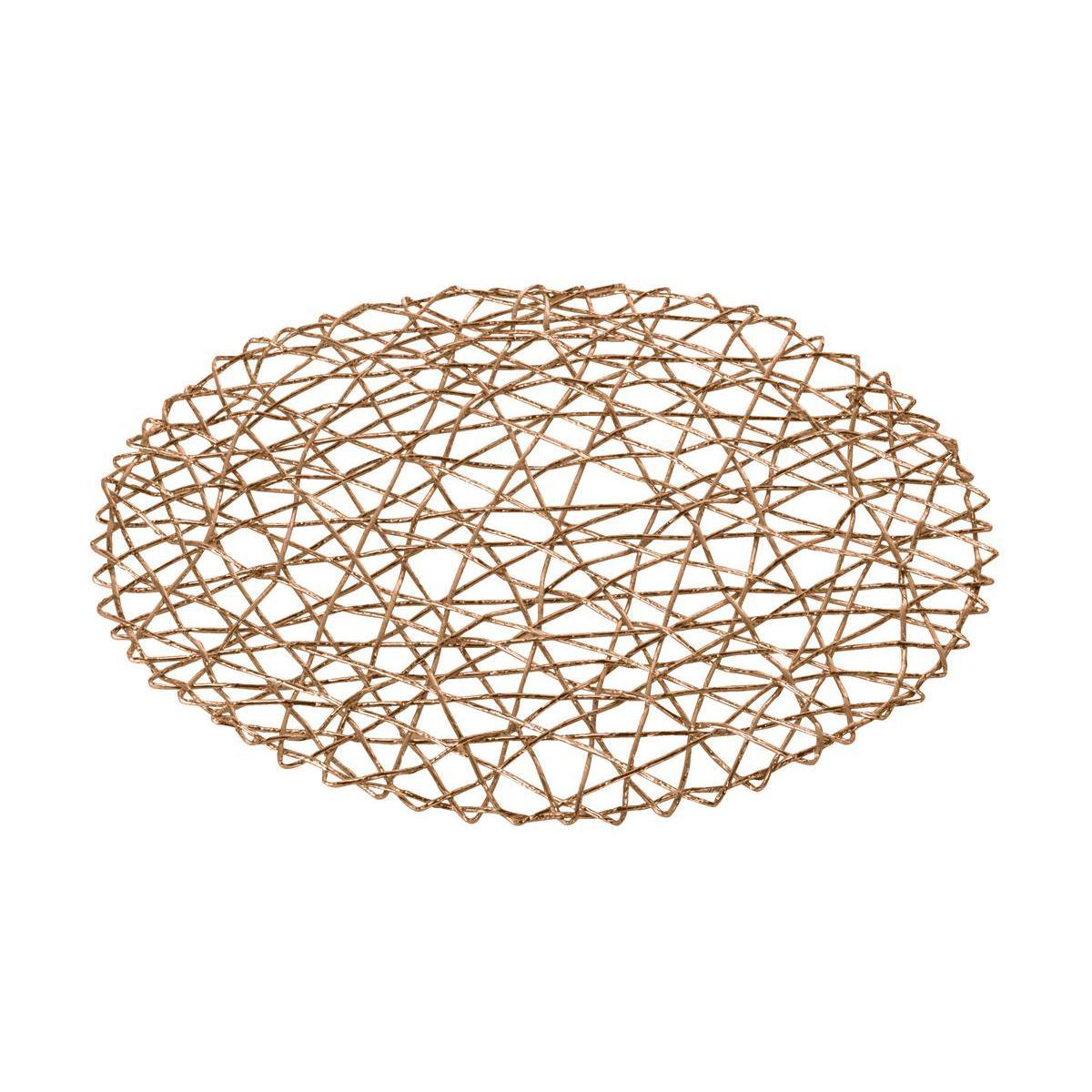 Set table spirale - Papier - Diamètre 38 cm - Cuivre