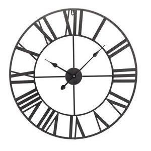 Horloge en métal XXL style industriel - ø 70 cm - Noir - K.Koon