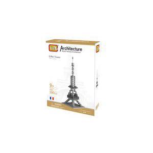 Monument de Paris à construire - Plastique - 8 x 8 x H 24 cm - Gris