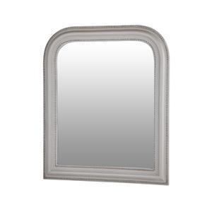 Miroir perle - Paulownia - 60 x 50 cm - Gris antique