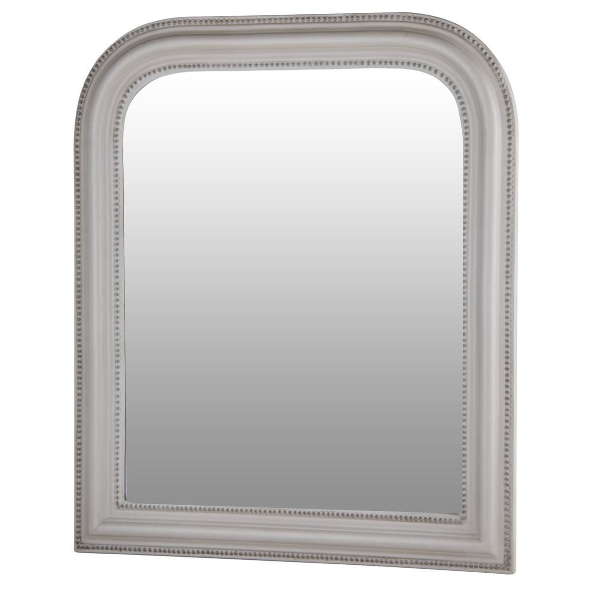 Miroir perle - Paulownia - 104 x 74 cm - Gris
