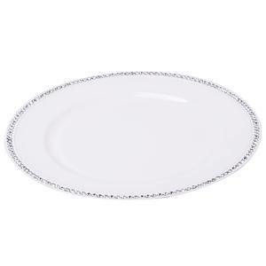 Assiette hôtesse - Polypropylène - 33 x 33 x H 1,5 cm - Blanc