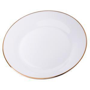Assiette filet doré - Porcelaine - Diamètre 27 cm - Blanc