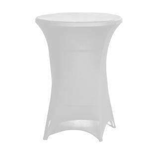 Housse pour table mange debout - Polyester et lycra - Ø 80 x H 110 cm - Blanc ou noir
