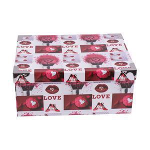 Boîte Love - Carton - 39,5 x 29,5 x H 16,5 cm - Multicolore