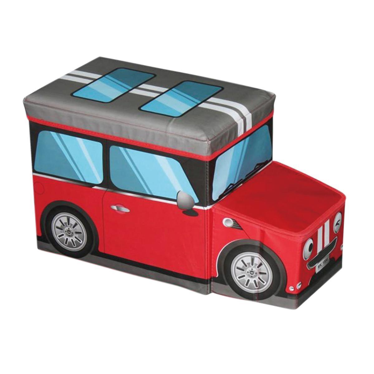 Coffret de rangement voiture - MDF intissé - 55 x 26 x H 31 cm - Multicolore