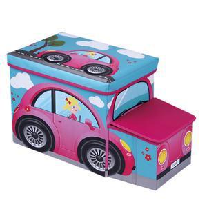 Coffret de rangement voiture - MDF intissé - 55 x 26 x H 31 cm - Multicolore