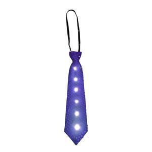 Cravate LED - Polyester - 36 x 8 x 2 cm - Différents coloris