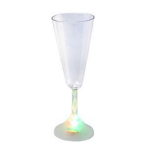 Coupe champagne LED - Plastique - 7,2 x 7,2 x 21,6 cm - Blanc