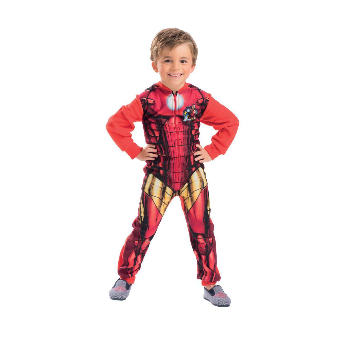 Combinaison Captain America - Polyester - 2 à 8 ans - Bleu et rouge