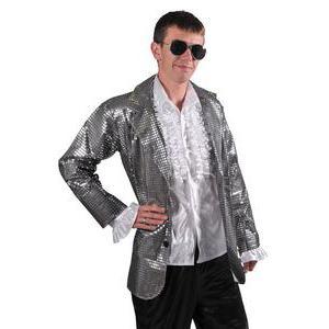Veste adulte homme avec sequins en polyester - 50/52 - Gris argenté