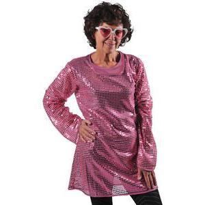 Tunique adulte femme avec sequins - 38/40 42/44 - Rose