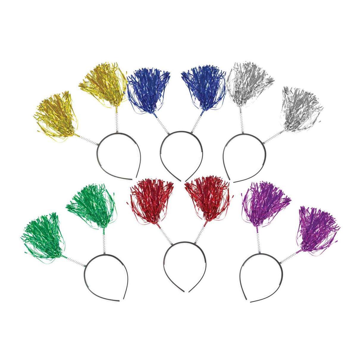 Serre-tête pom-pom en plastique - 27,5 x 24,5 cm -Multicolore