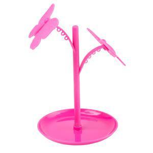 Arbre porte-bijoux - Plastique - 12 x 12 x 16 cm - Rose ou noir