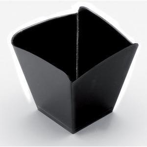 12 coupelles onde - Plastique - 5,7 x 5,7 cm - Noir