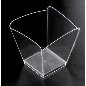 12 coupelles onde - Plastique - 5,7 x 5,7 cm - Transparent