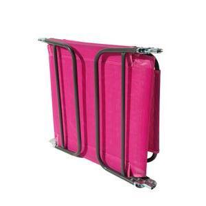 Bain de soleil Tulum pliable - Acier et textilène - 182 x 56 x H 24 cm - Fuchsia